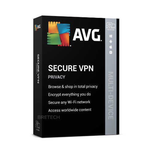 AVG Secure VPN software package box.