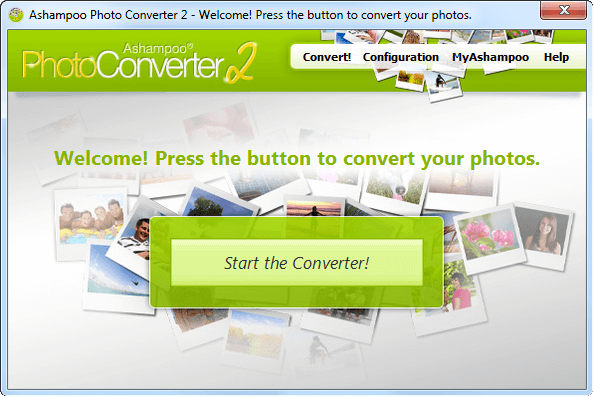 Ashampoo Photo Converter software start screen